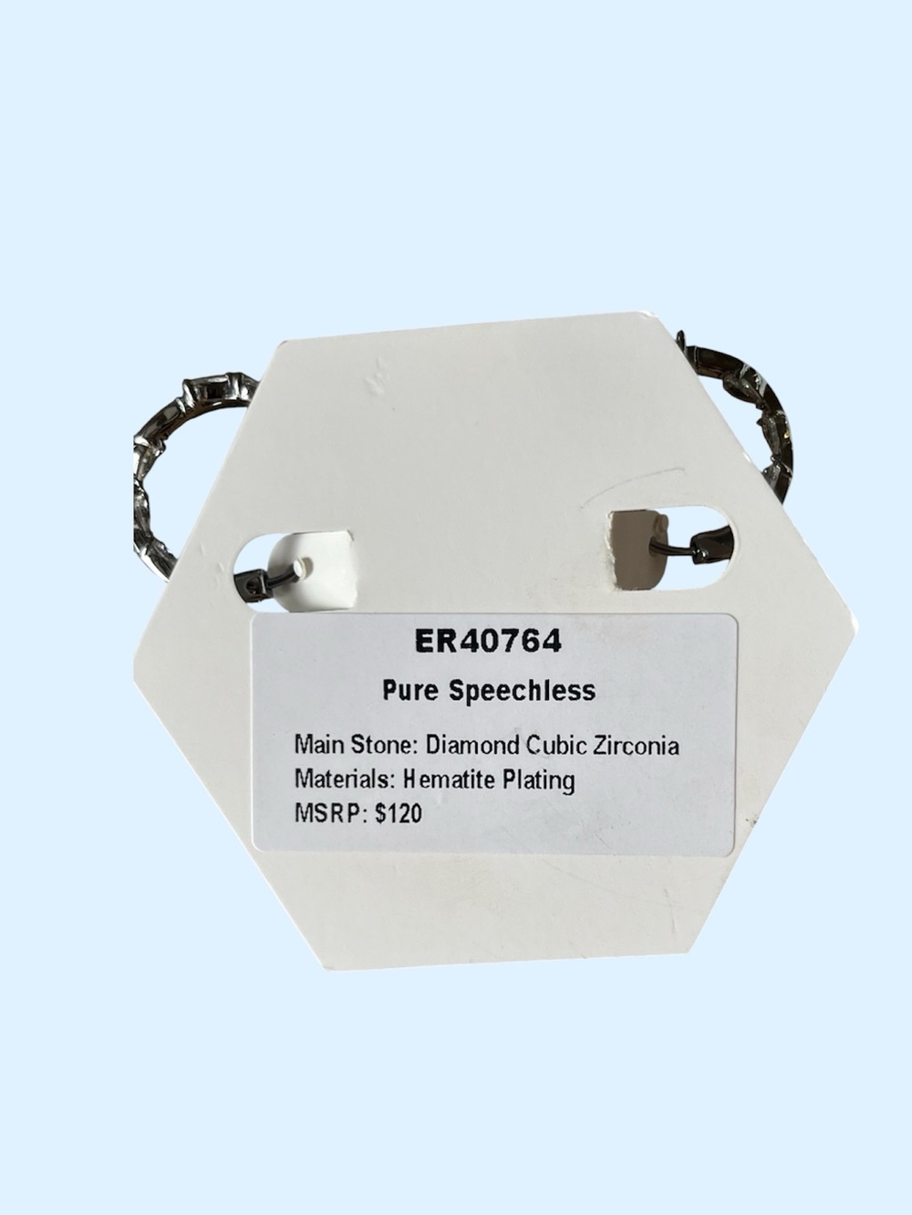 Diamond Cubic Zirconia Hoop Earrings by bp / New In Box/ Birthday collection - Picture 8 of 13